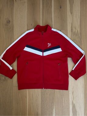 Polo Ralph Lauren Knit Zip Sweatshirt/Track Jacket. Red. XL.
